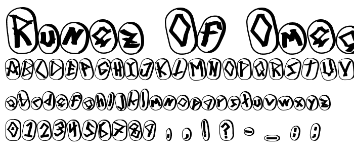 Runez of Omega Three font